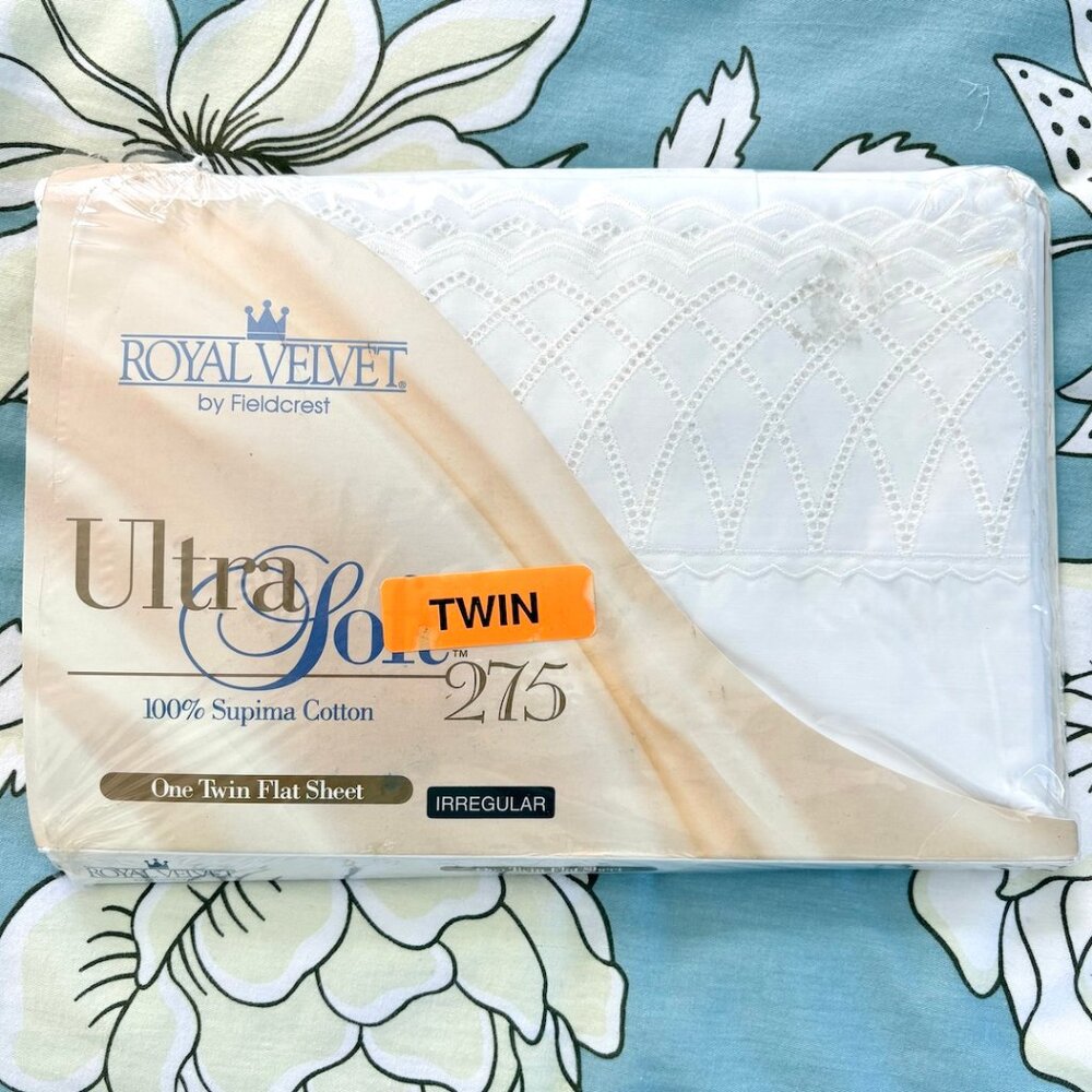 Vintage | Supima Cotton flat sheet | 275 tc | Royal Velvet